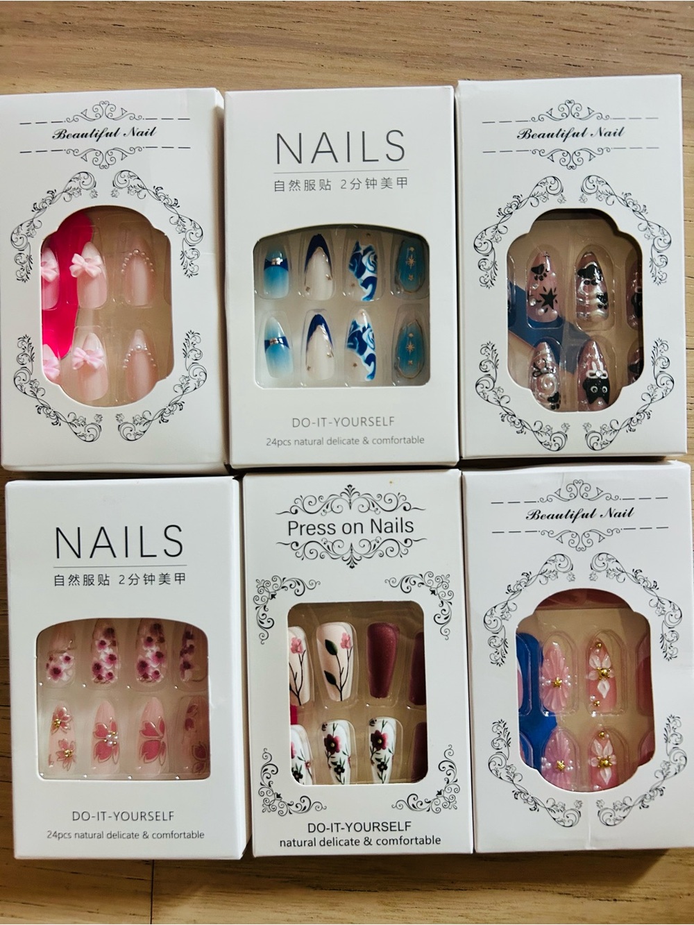 Assorted 6 pack varieties nails..various sizes nails..